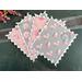 Large faux stamps with pink spring and Easter patterns.